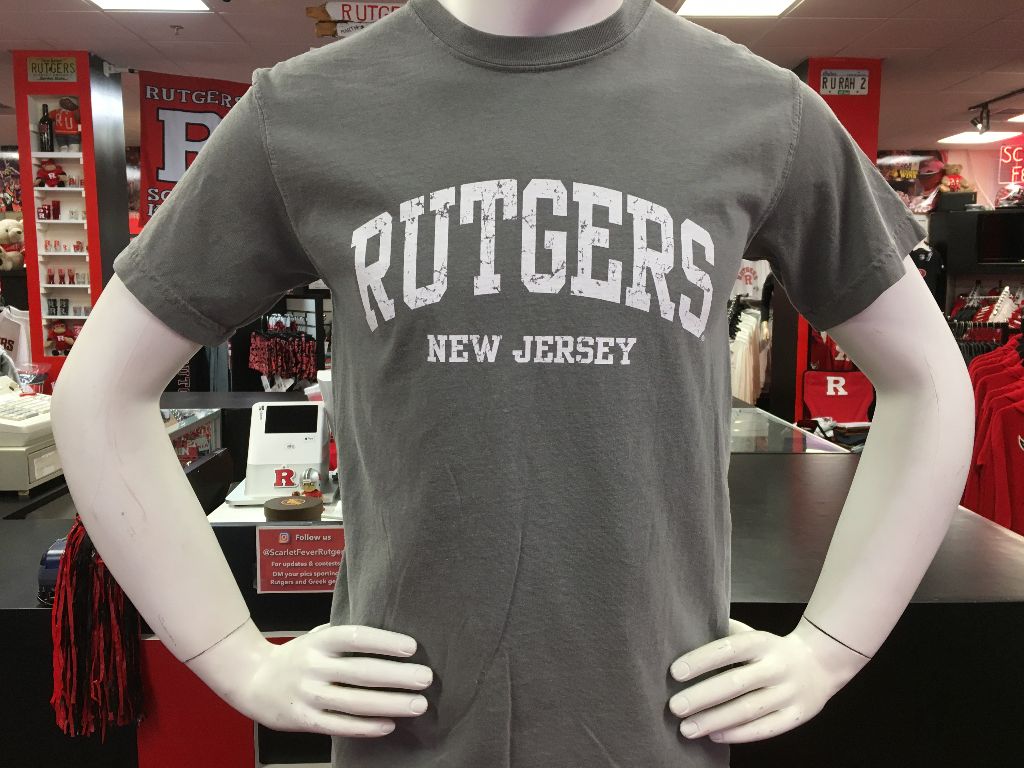Rutgers Comfort Colors T in Granite - Scarlet Fever Rutgers Gear