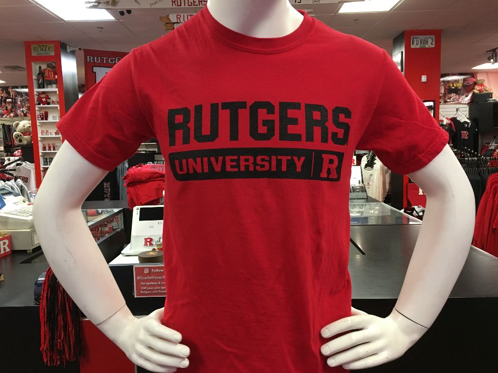 Rutgers Comfort Colors Crewneck in Granite - Scarlet Fever Rutgers Gear