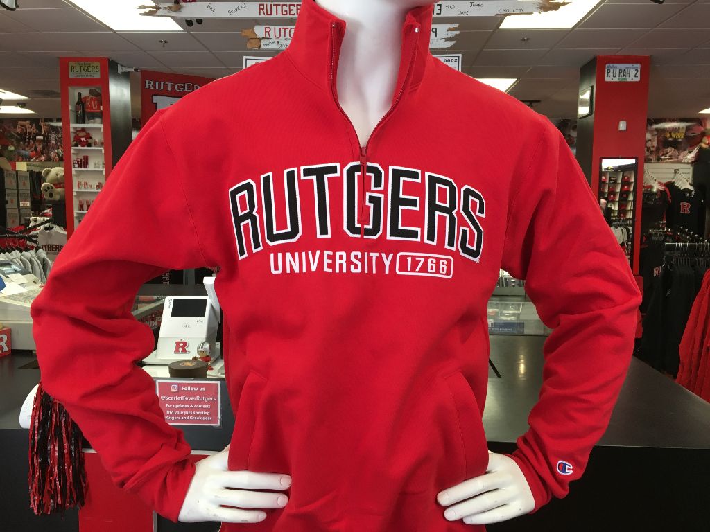 Rutgers Champion 1/4 zip in Red - Scarlet Fever Rutgers Gear