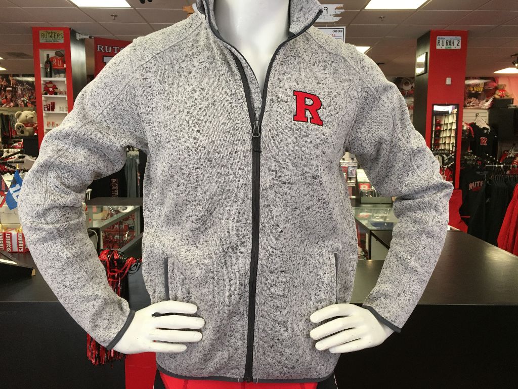 Rutgers Sweater Fleece Zip Up - Scarlet Fever Rutgers Gear