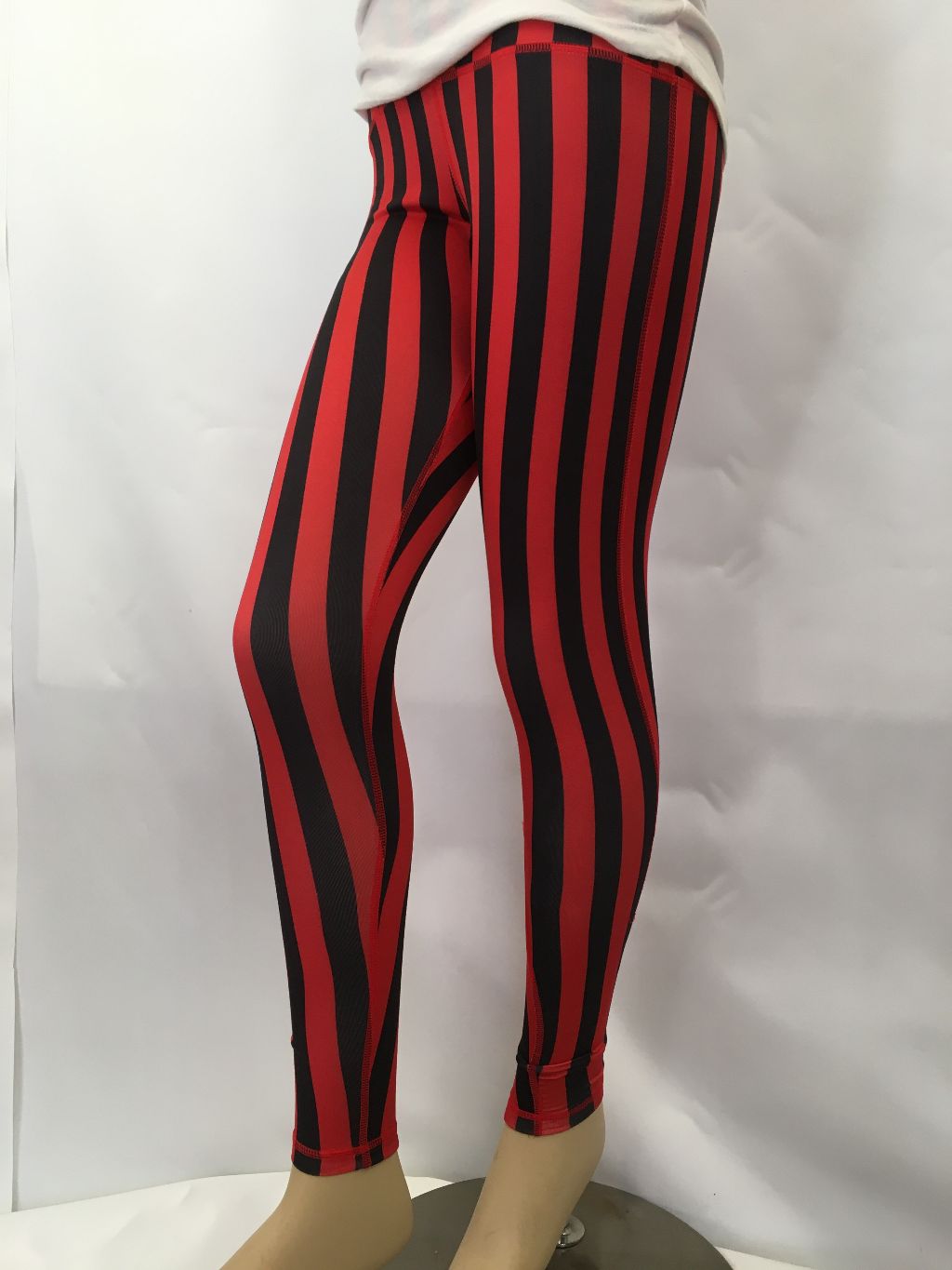 Rutgers Zoozatz Leggings Black and Red Stripe