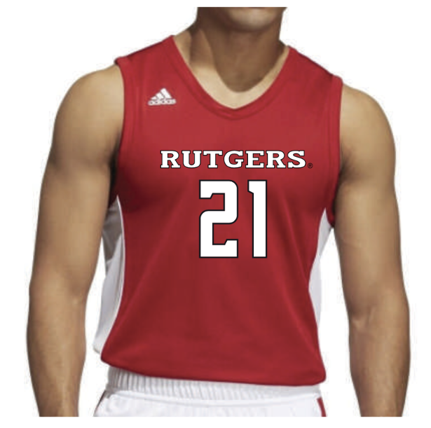 New Adidas Mens Rutgers Scarlet Knights Basketball Jersey Red Size Med MSRP  80.