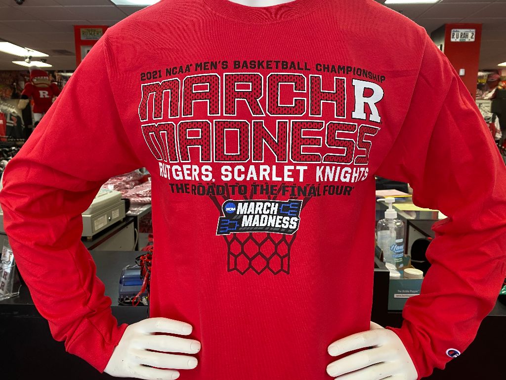 Rutgers March Madness 2021 LONG SLEEVE t-shirt RED - Scarlet Fever Rutgers  Gear