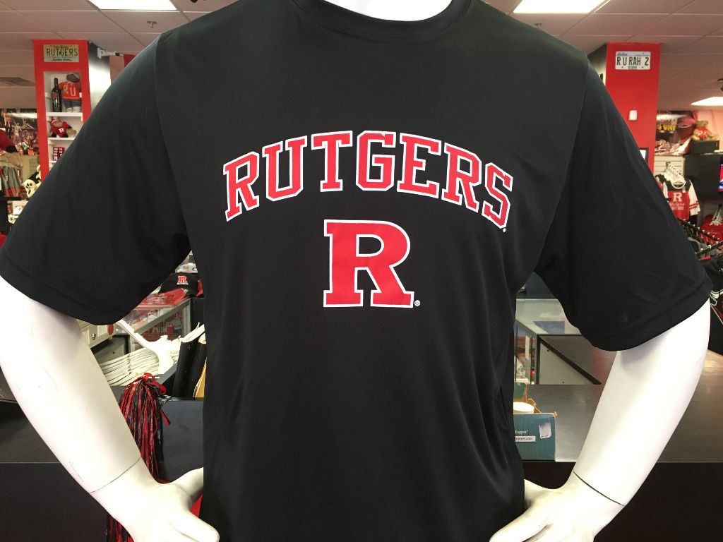 Rutgers Dri Fit T Black - Scarlet Fever Rutgers Gear