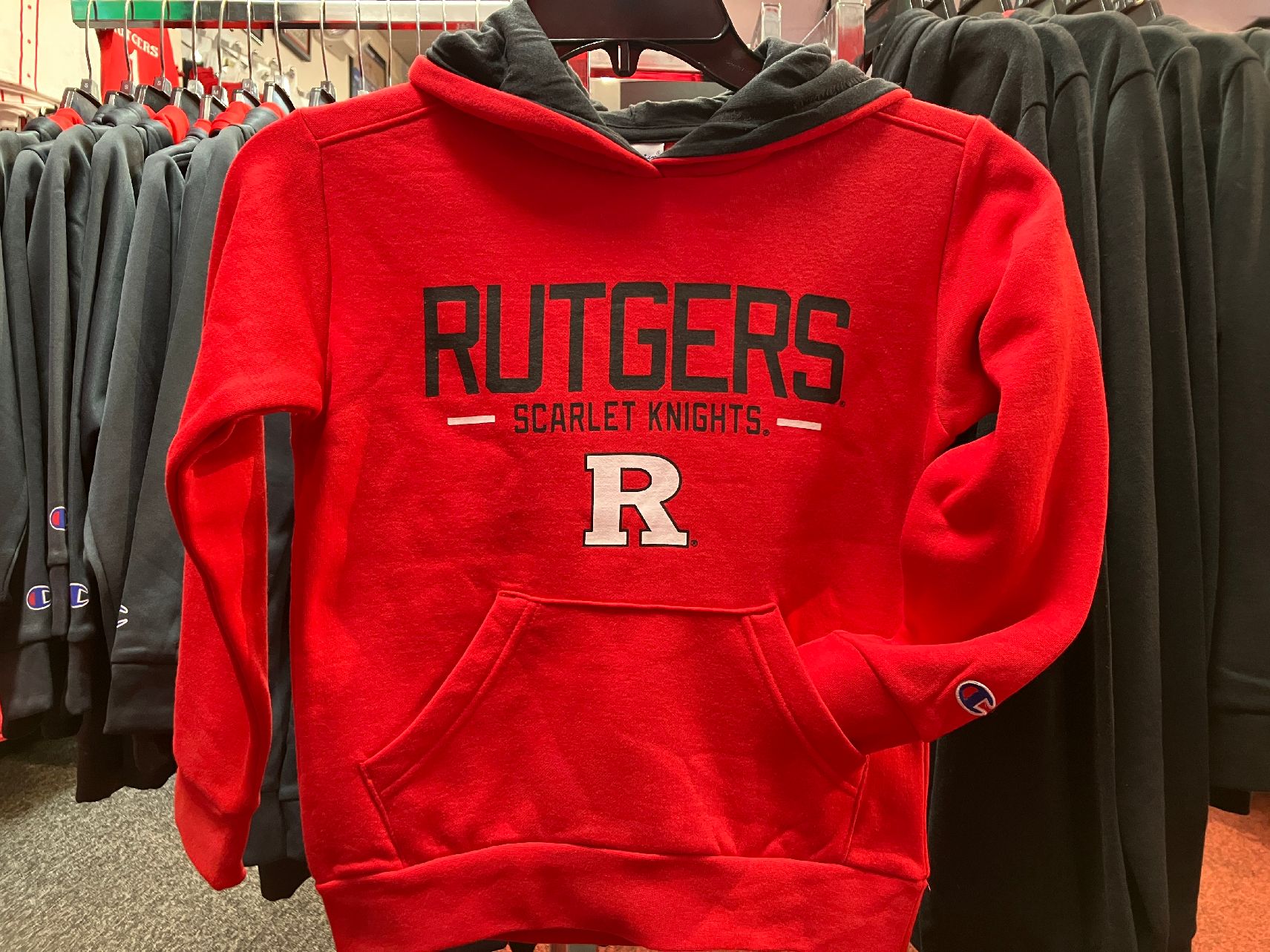 Rutgers Champion Youth Hood Red - Scarlet Fever Rutgers Gear