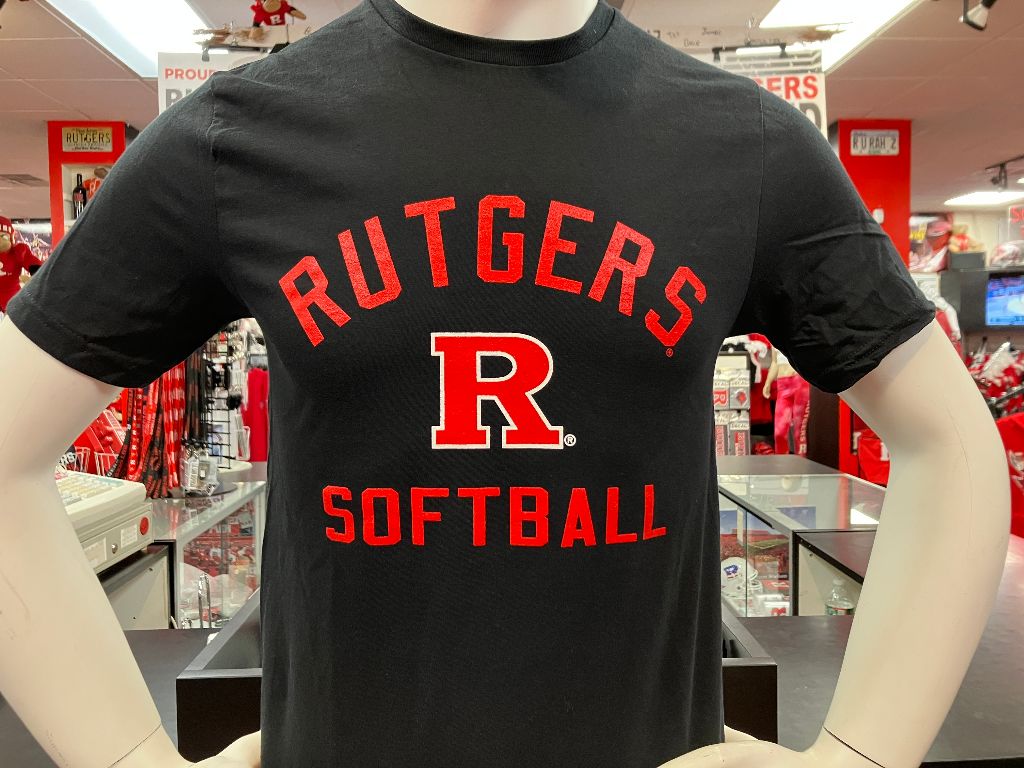 Rutgers Sports T Black Softball - Scarlet Fever Rutgers Gear