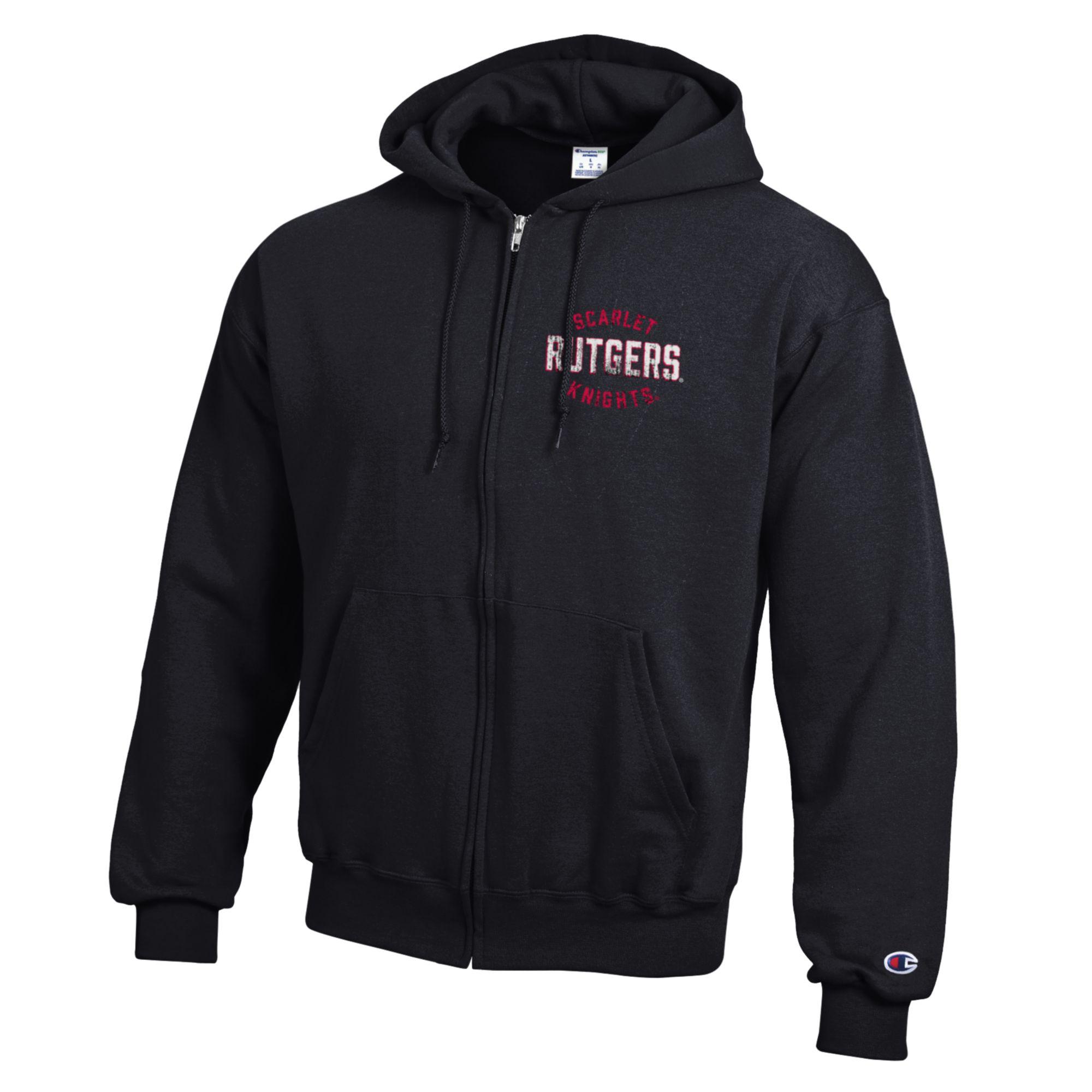 Rutgers Champion Reverse Weave Crewneck White - Scarlet Fever
