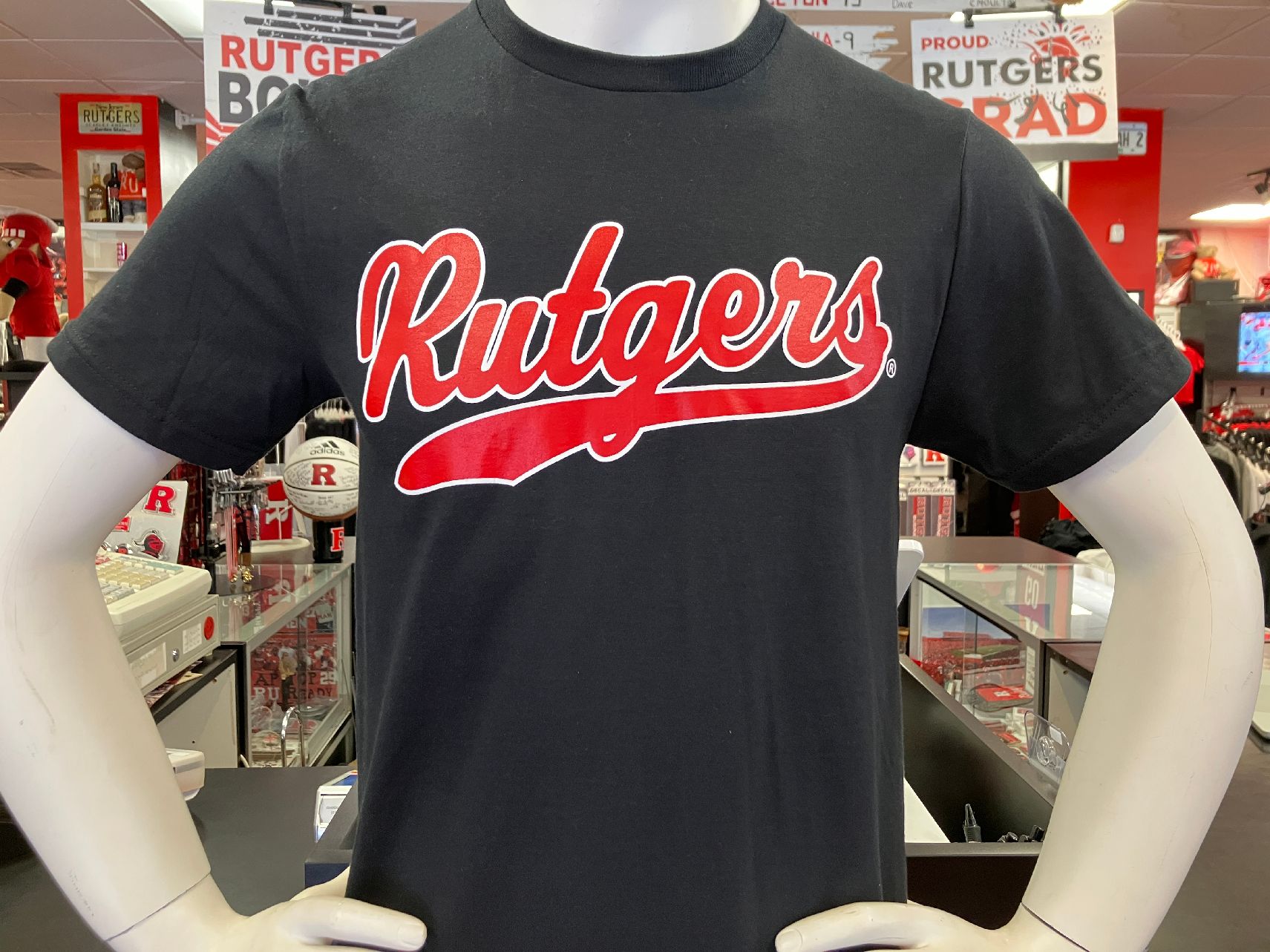 Rutgers Script T Black - Scarlet Fever Rutgers Gear